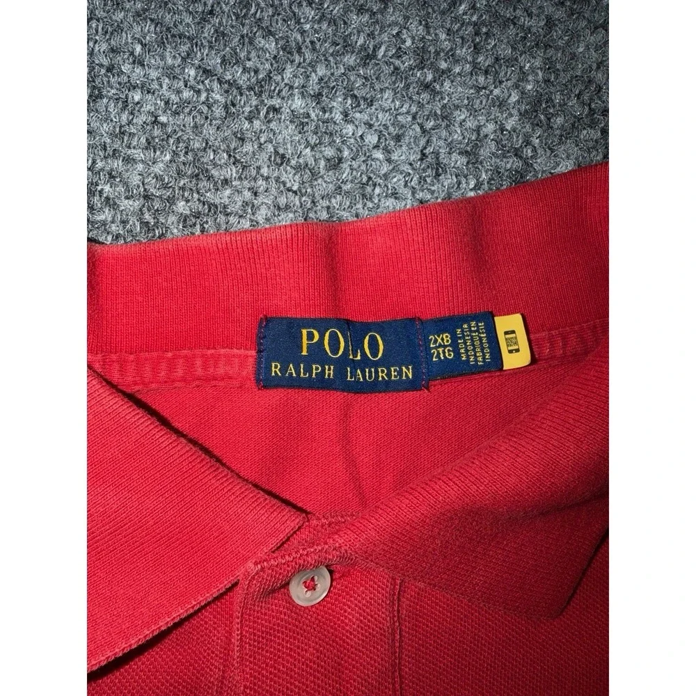 Polo Ralph Lauren Red Short Sleeve Polo Shirt Size 2XB big and tall
